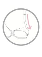 Carriwell Organikus pamut Varrásnélküli betétes szoptatós melltartó S - fehér