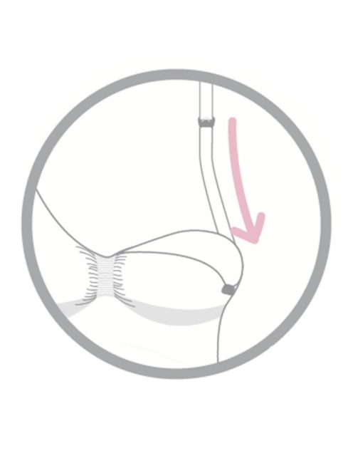 Carriwell Organikus pamut Varrásnélküli betétes szoptatós melltartó S - fehér