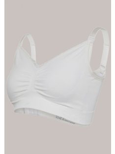   Carriwell Organikus pamut Varrásnélküli betétes szoptatós melltartó L - fehér