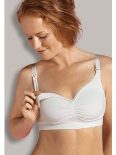   Carriwell Organikus pamut Varrásnélküli betétes szoptatós melltartó L - fehér