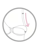 Carriwell Organikus pamut Varrásnélküli betétes szoptatós melltartó XL - fehér