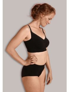   Carriwell Organikus pamut Varrásnélküli betétes szoptatós melltartó M - fekete