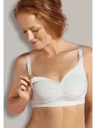 Carriwell Organikus pamut Varrásnélküli betétes szoptatós melltartó L - fekete