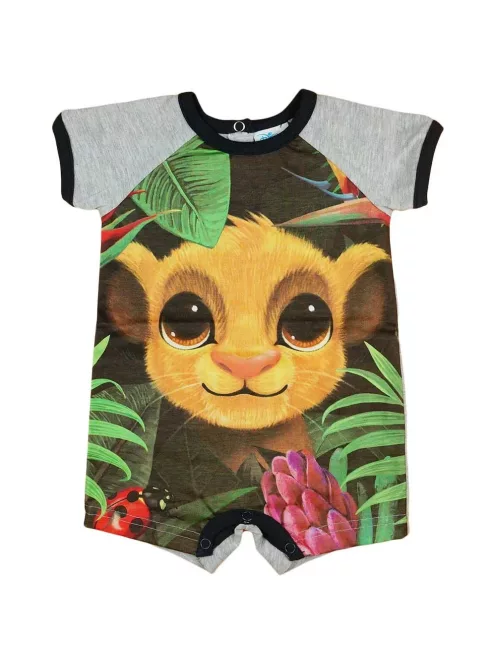 Asti Rövid ujjú baba napozó Oroszlánkirály mintával melír 62