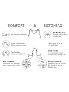 Kenguru Gold Pamut ujjatlan rugdalózó mogyoró Állatos 56