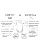 Kenguru Gold Kimonó csecsemő body mogyoró Róka 50-56