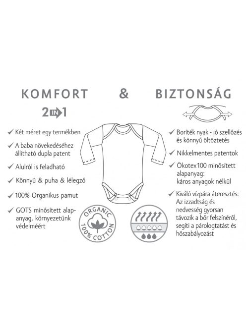 Kenguru Gold Csecsemő body mogyoró 50-56