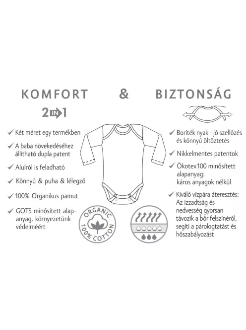 Kenguru Gold Csecsemő body mogyoró állatmintás 50-56
