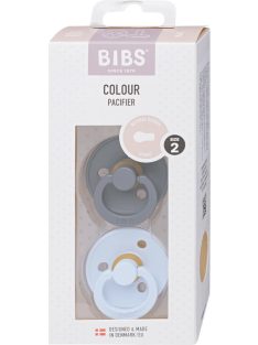 BIBS Colour 2 db-os cumi, (Grafit/Pasztellkék), 6-18 hó
