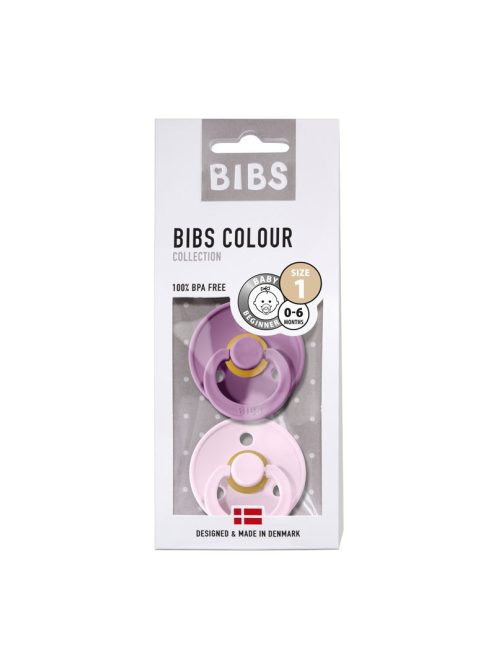 BIBS Colour 2db-os cumi (Levendula/Babarózsaszín), 0-6 hó