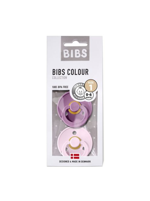 BIBS Colour 2 db-os cumi, (Levendula/Babarózsaszín), 6-18 hó