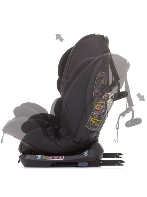 Chipolino Techno 360° isofix autósülés 0-36kg - Ebony 