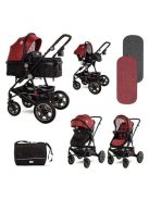 Lorelli Lora SET babakocsi mózessé alakítható sport résszel - Red Elephants 