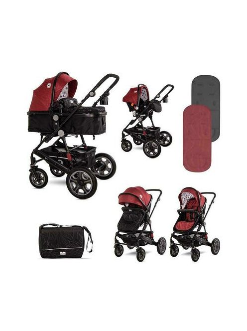 Lorelli Lora SET babakocsi mózessé alakítható sport résszel - Red Elephants 