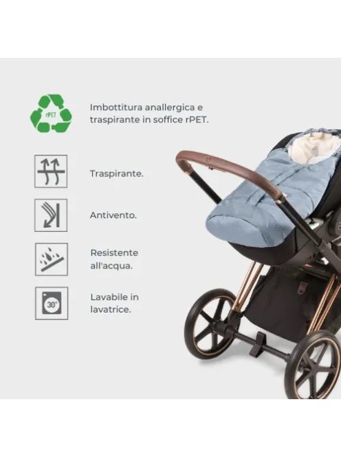 Nuvita AW Ovetto Cuccioli bundazsák 80cm - Carta da Zucchero - 9205