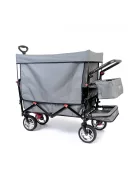 Wapiti Wagon 2 személyes strandkocsi kosárral és kihajtható lábtérrel - szürke