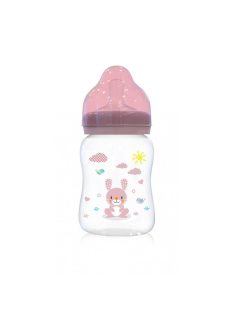 Baby Care széles nyakú cumisüveg 250ml - Blush Pink