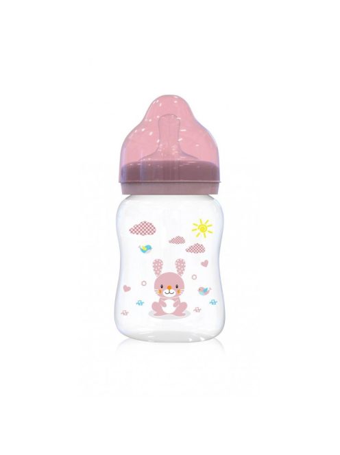 Baby Care széles nyakú cumisüveg 250ml - Blush Pink