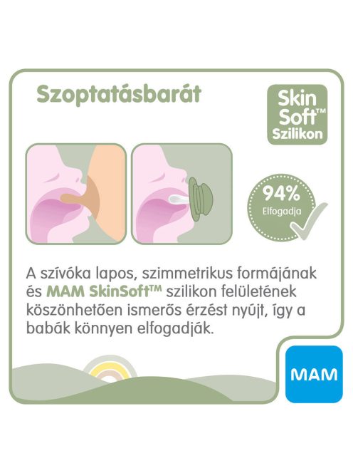 MAM PURE Original szilikon DUPLA cumi 16+ hónap
