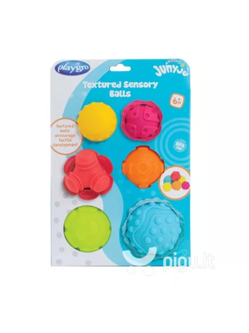 Playgro készségfejlesztő labda - Formák 6db