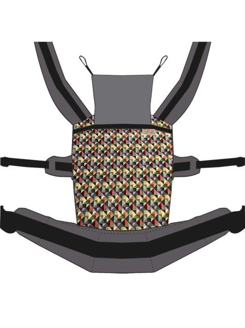 NANDU Bébi Csatos állítható hordozó - mintás geo-szürke