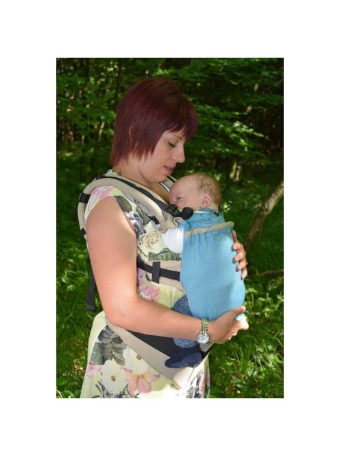 NANDU Bébi Csatos állítható hordozó - mintás geo-szürke