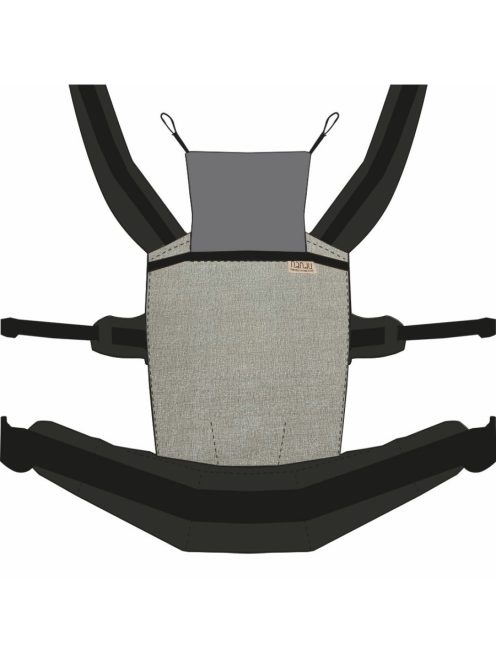 NANDU Bébi Csatos állítható hordozó - mintás szürke-fekete