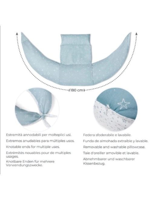 Nuvita Dreamwizard terhességi és szoptatós párna -Blue Rhombus - 7200