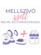 Lansinoh 2 az 1-ben elektromos dupla mellszívó + 2db 160ml cumisüveg szett
