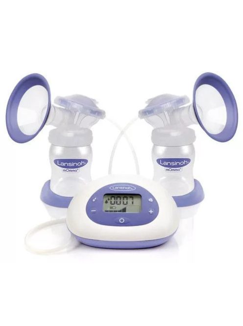 Lansinoh 2 az 1-ben elektromos dupla mellszívó + 2db 160ml cumisüveg szett