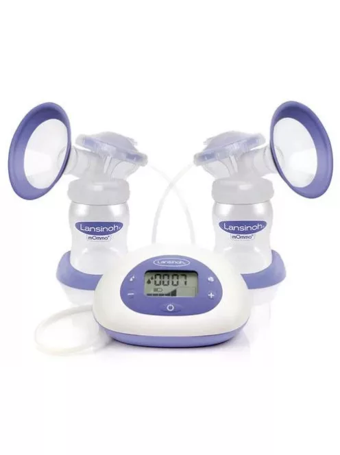 Lansinoh 2 az 1-ben elektromos dupla mellszívó + 2db 160ml cumisüveg szett