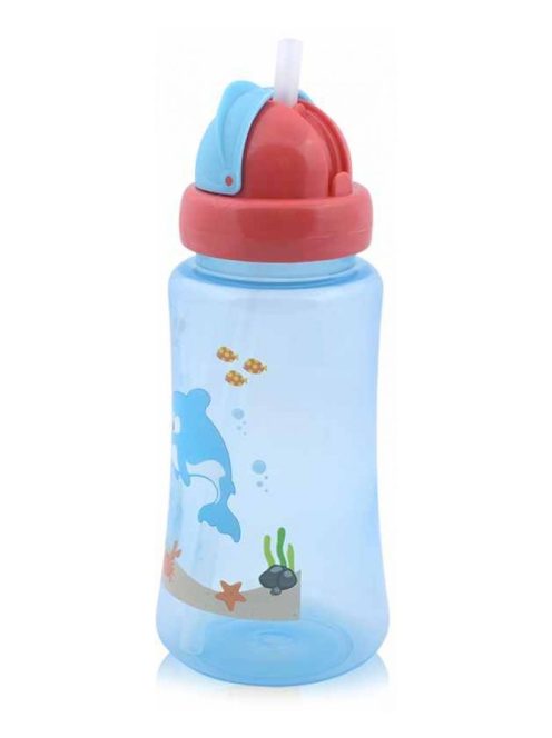 Baby Care Ocean szívószálas sportitató 330 ml - blue