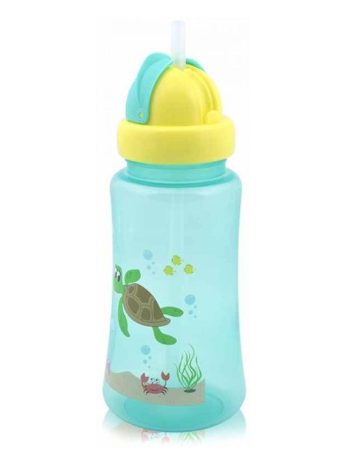 Baby Care Ocean szívószálas sportitató 330 ml - green