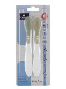 Baby Care hőrzékeny etető kanál 2db- green