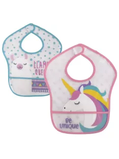 Baby Care 2Darab-os előke, tépőzáros - Girl