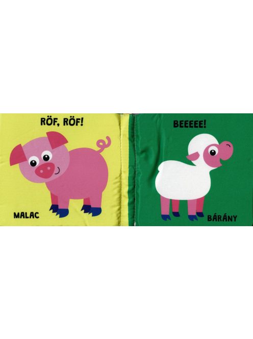 Napraforgó Textilkönyv rágókával - Állatok