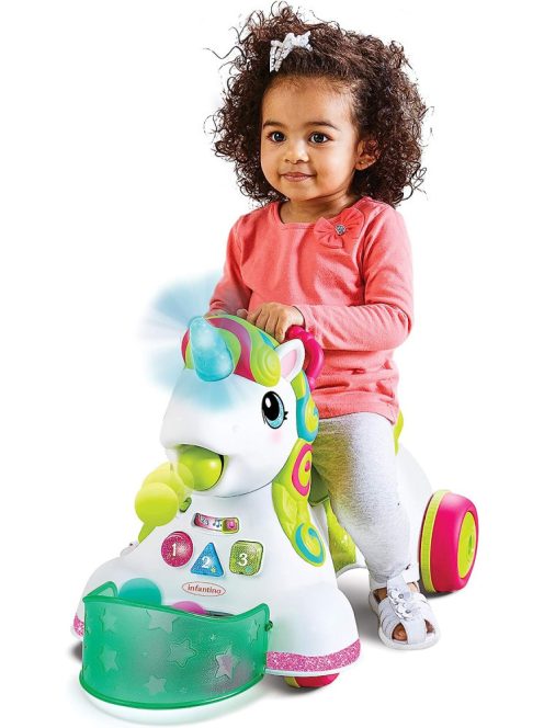 Infantino Sit, Walk & Ride Unicorn 3az1-ben járássegítő