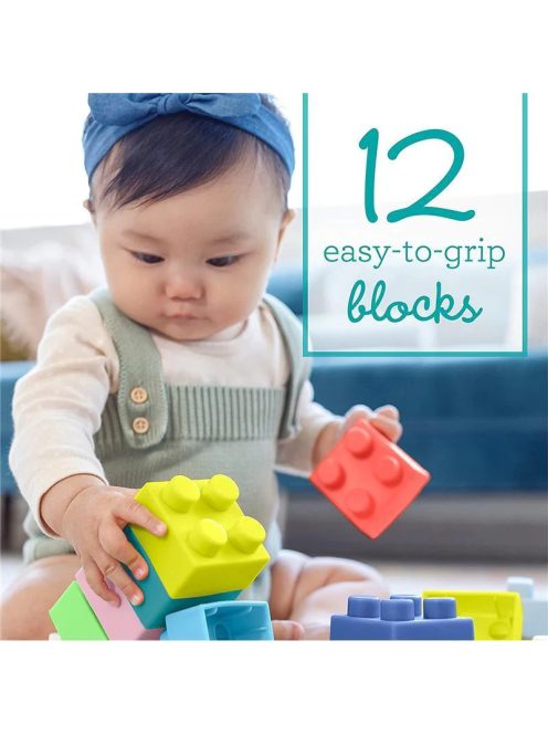 Infantino Super Soft 1st Building Blocks készségfejlesztő építő