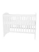 Timba Félix 60x120-as Zárt végű kiságy ágyneműtartóval - Fehér Csillagos