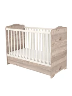   Timba Viki 60x120-as Zárt végű kiságy ágyneműtartóval - Krém-fűz