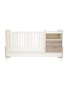 Timba Kloé 2 Fiókos Kombinált kiságy (60x120-as) - Krém-fűz