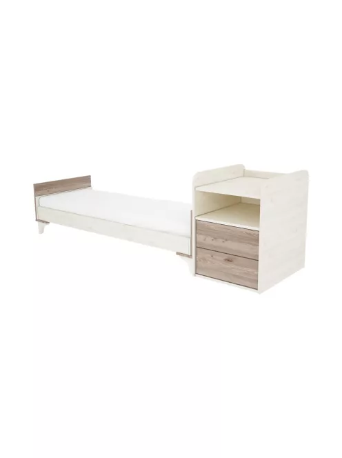 Timba Kloé 2 Fiókos Kombinált kiságy (60x120-as) - Krém-fűz