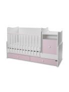 Lorelli Trend PLUS kombi ágy 70x165 - White Orchid Pink