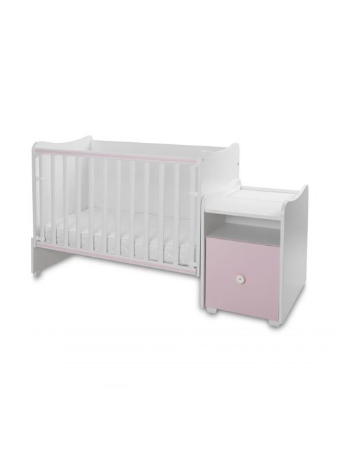 Lorelli Trend PLUS kombi ágy 70x165 - White Orchid Pink