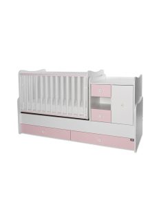 Lorelli MiniMax kombi ágy 72x190 - White / Orchid Pink