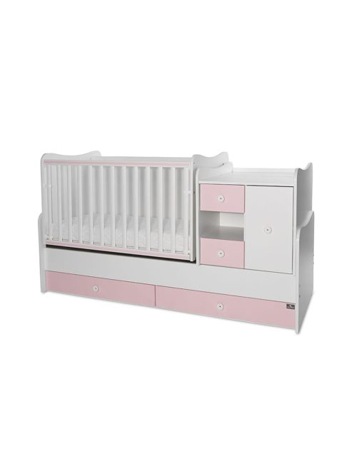 Lorelli MiniMax kombi ágy 72x190 - White / Orchid Pink