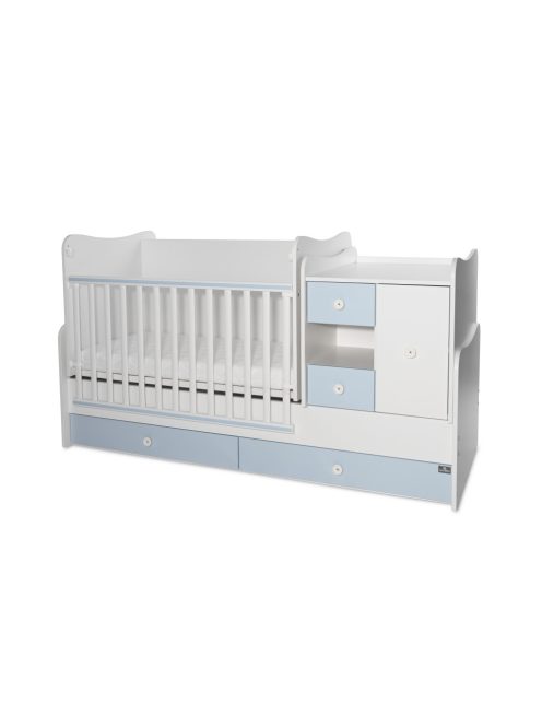 Lorelli MiniMax kombi ágy 72x190 - White / Baby Blue