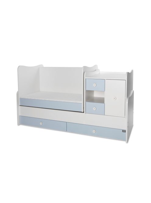 Lorelli MiniMax kombi ágy 72x190 - White / Baby Blue