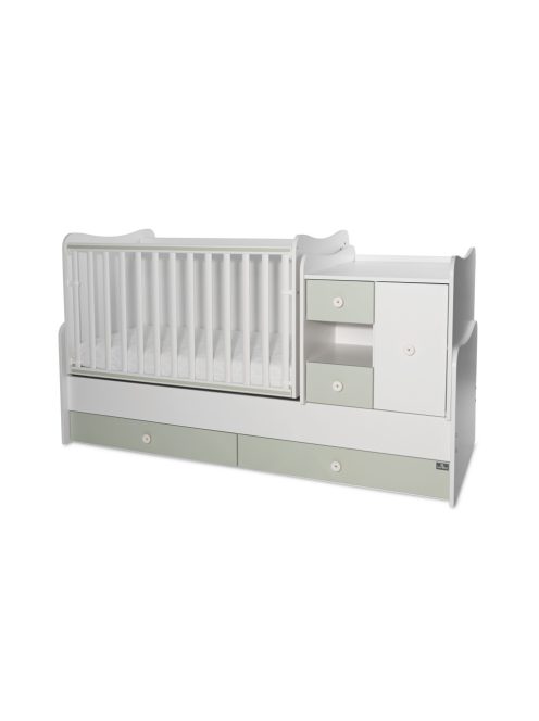 Lorelli MiniMax kombi ágy 72x190 - White / Milky Green