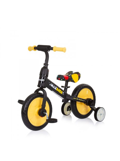 Chipolino Max Bike bicikli segédkerékkel - Yellow